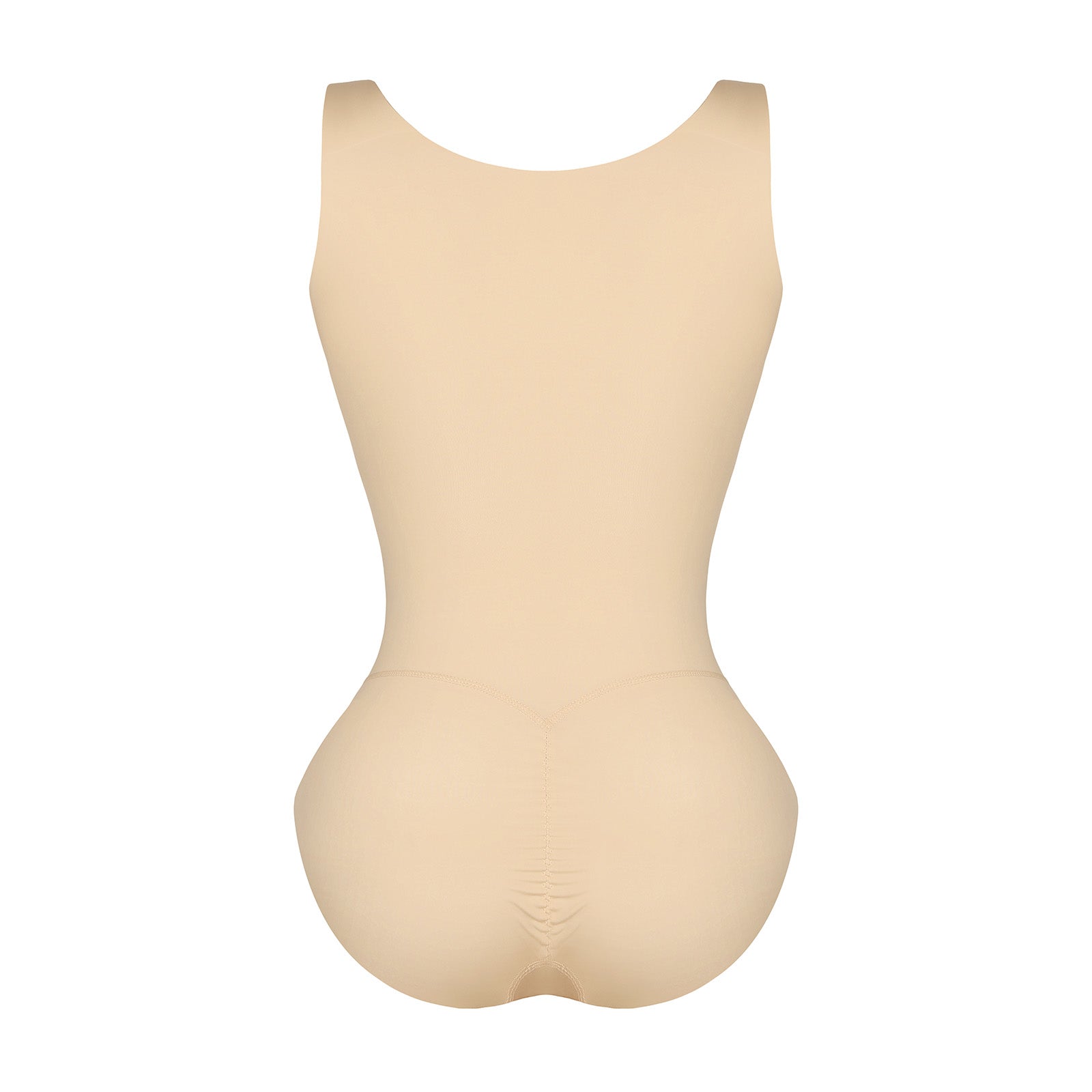 4-in-1 Waist Trainer Corset Shapewear - Buttoned Tummy Control High Waist with Padded Bra - Nude