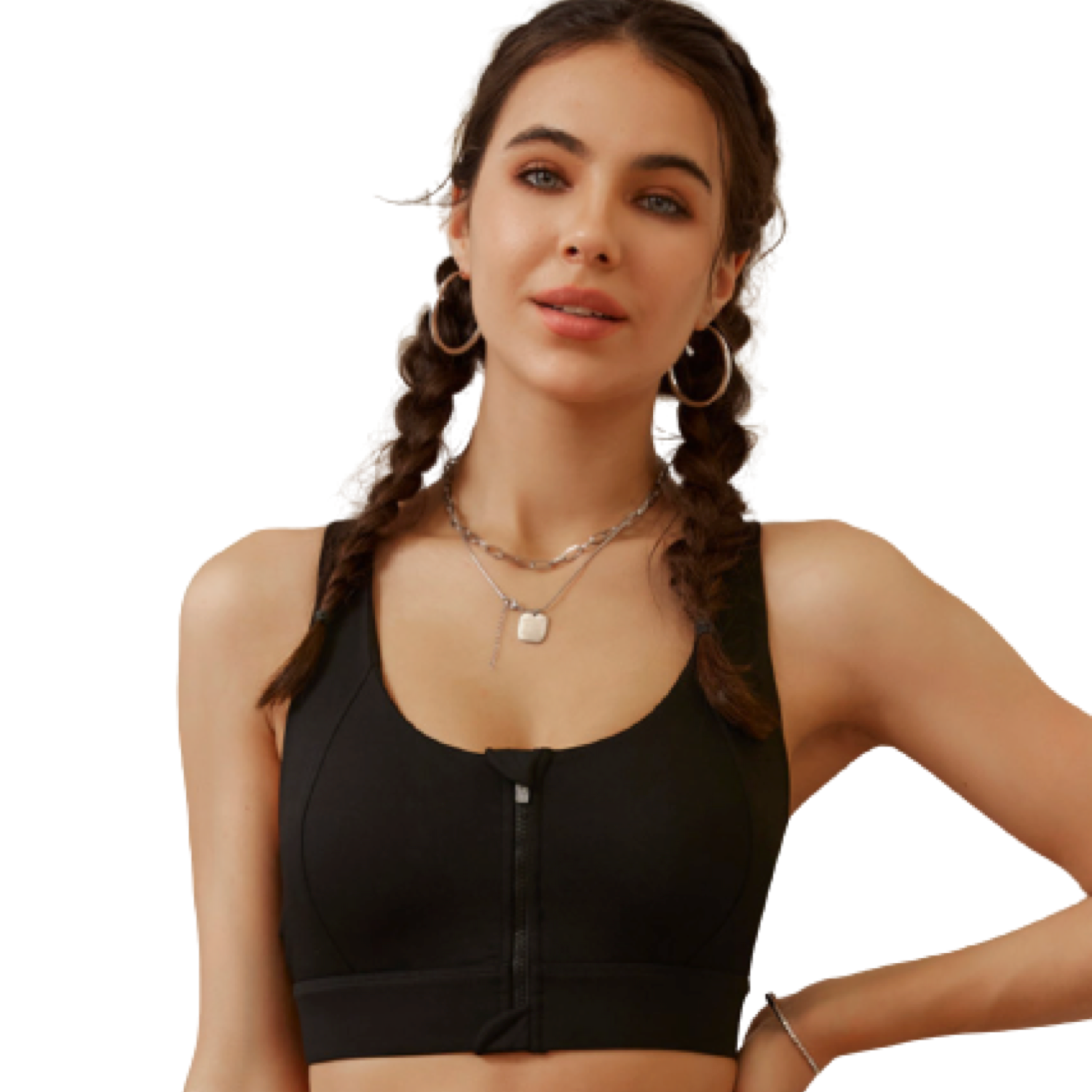 TANFIT ZIP CROSS SPORTS BRA