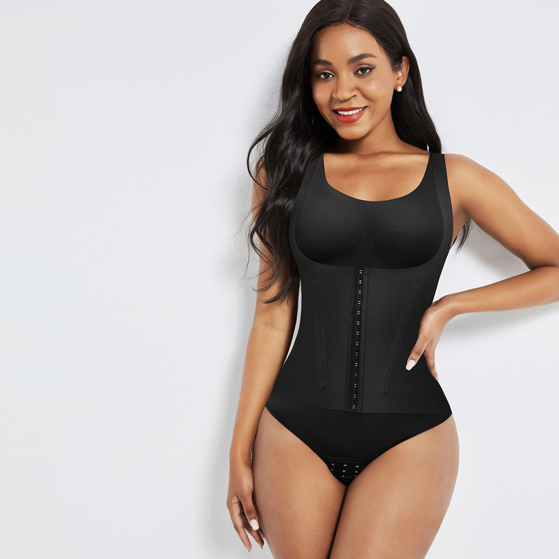 4-in-1 Waist Trainer Corset Shapewear - Buttoned Tummy Control