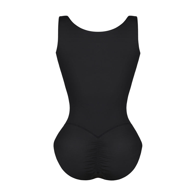 Zapaka Women Black One Piece Removable Shoulder Straps Tube Top Tummy  Control Corset Shapewear – ZAPAKA NZ