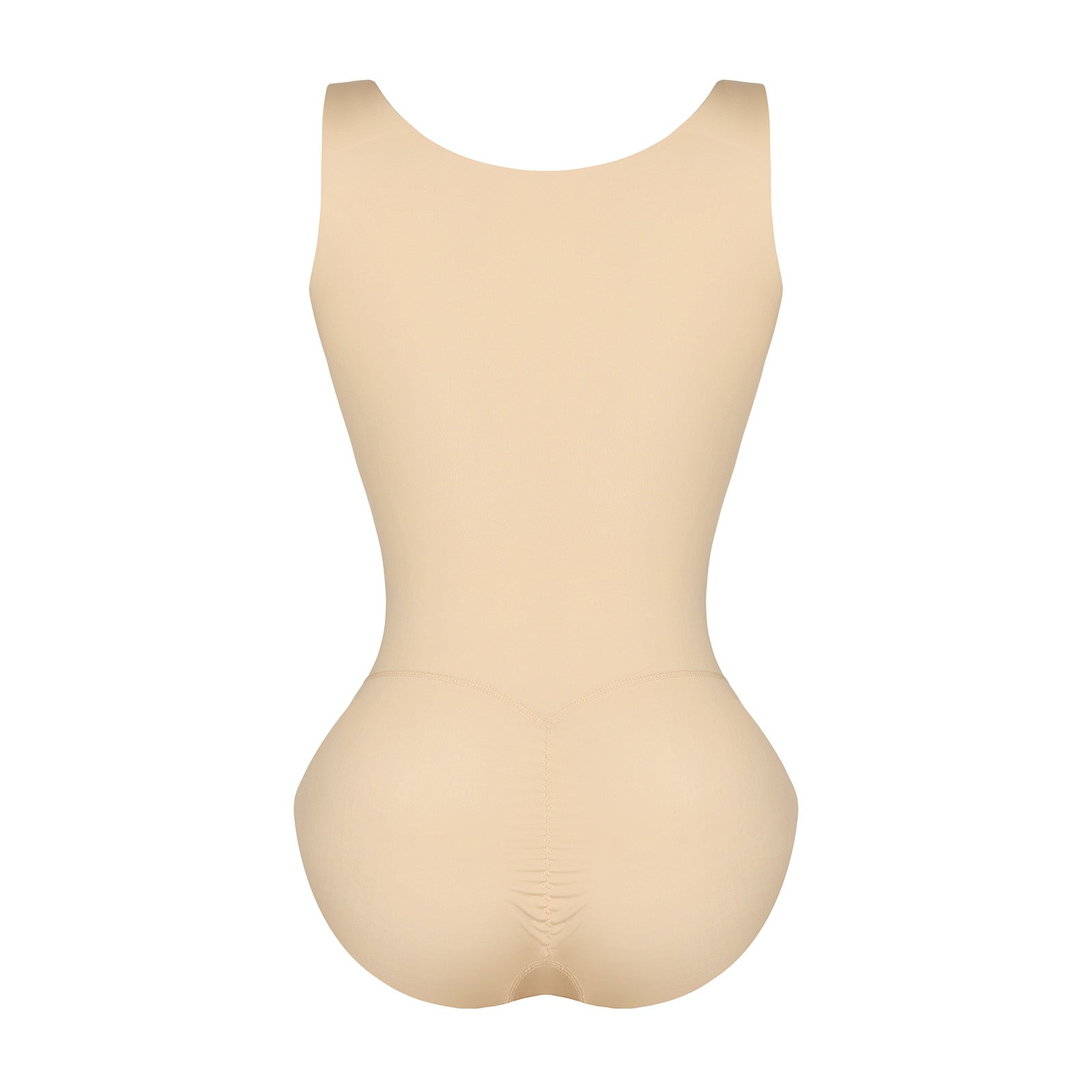 4-in-1 Waist Trainer Corset Shapewear - Buttoned Tummy Control High Waist with Padded Bra - Nude