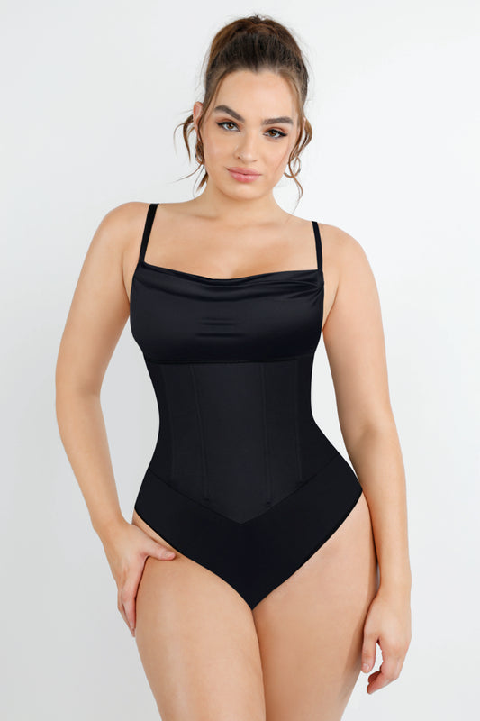 Plus Size Seamless Body Contour Strapless Bodysuit - Black