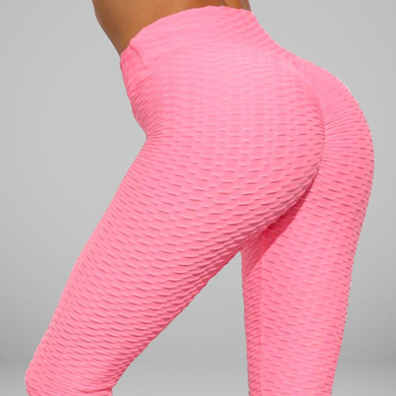 Pink push-up anti-cellulite material leggings